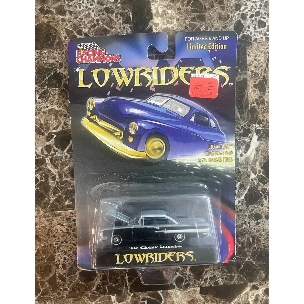 Racing Champions Lowriders 60 Chevy Impala Black Silver Diecast Car 99300 NEW